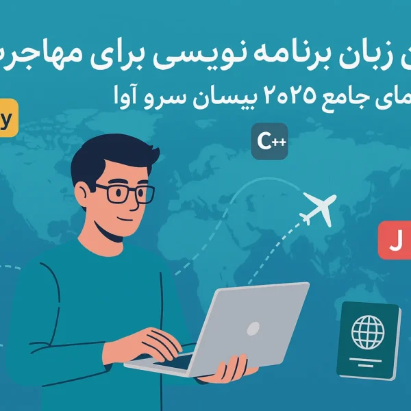 بهترین زبان برنامه نویسی برای مهاجرت | راهنمای جامع 2025 بیسان سرو آوا