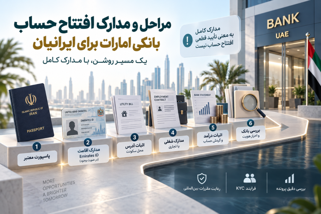 حساب بانکی امارات برای ایرانیان؛ شرایط و مدارک افتتاح حساب